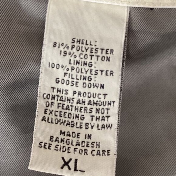 Eddie Bauer Men's Gray Sleeveless Vest Goose Down Size XL - Picture 9 of 9